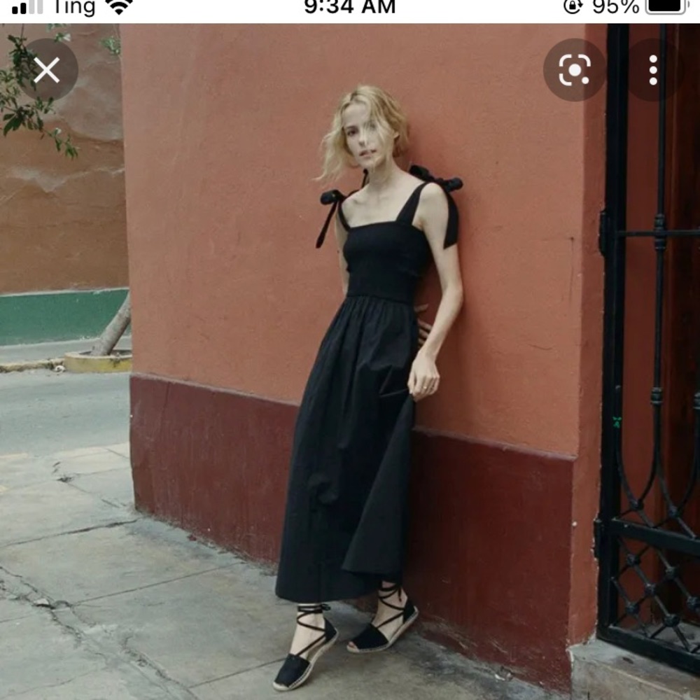 Doen Jasmine dress, black, size medium